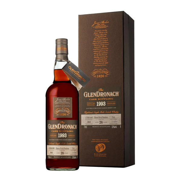 1993 Glendronach Single Cask No.7101 Sherry Puncheon Cask Strength 28 Year Old Single Malt Scotch Whisky