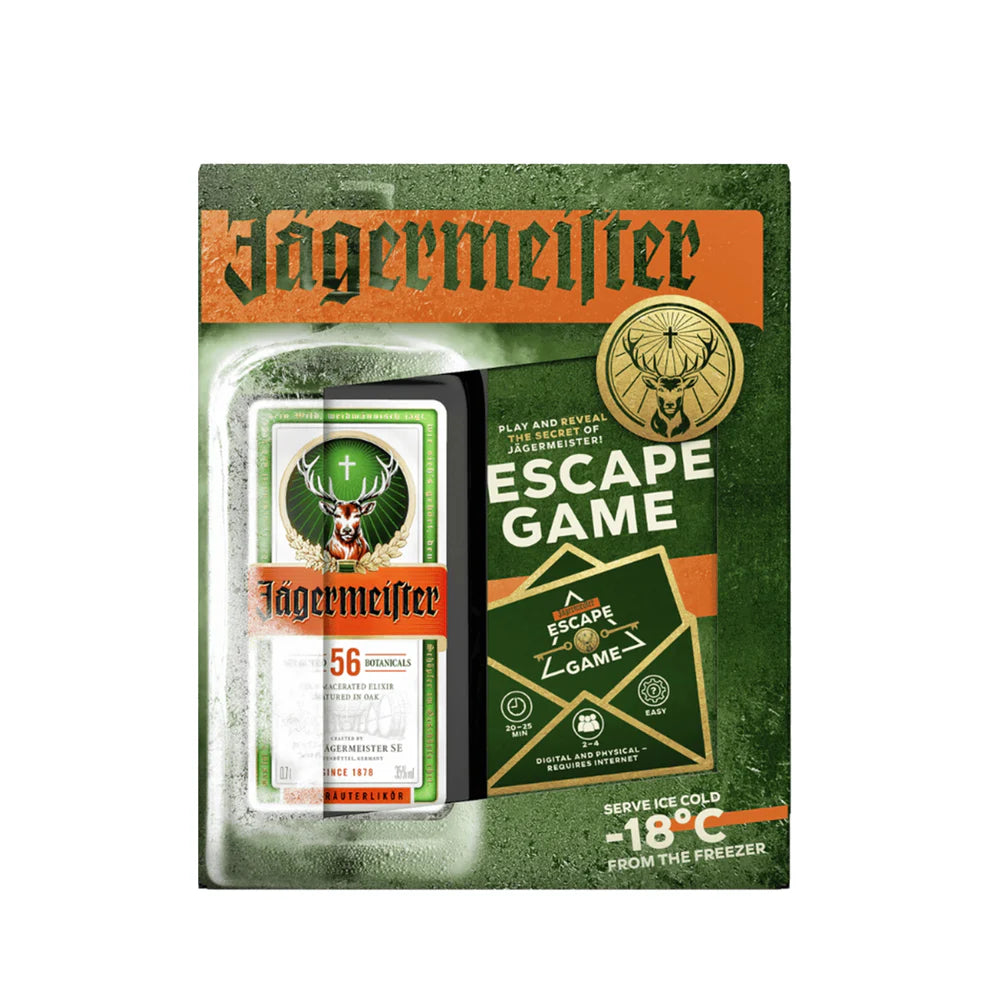 Jagermeister Herbal Liqueur With Escape Game Gift Pack 700ml