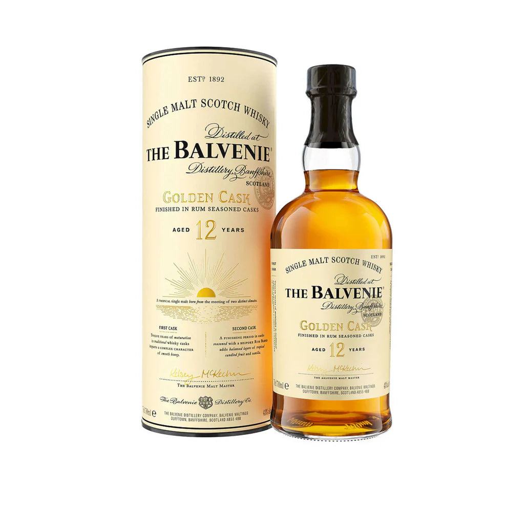 The Balvenie 12 Year Old Golden Cask Rum Cask Finish Single Malt Scotch Whisky 700mL