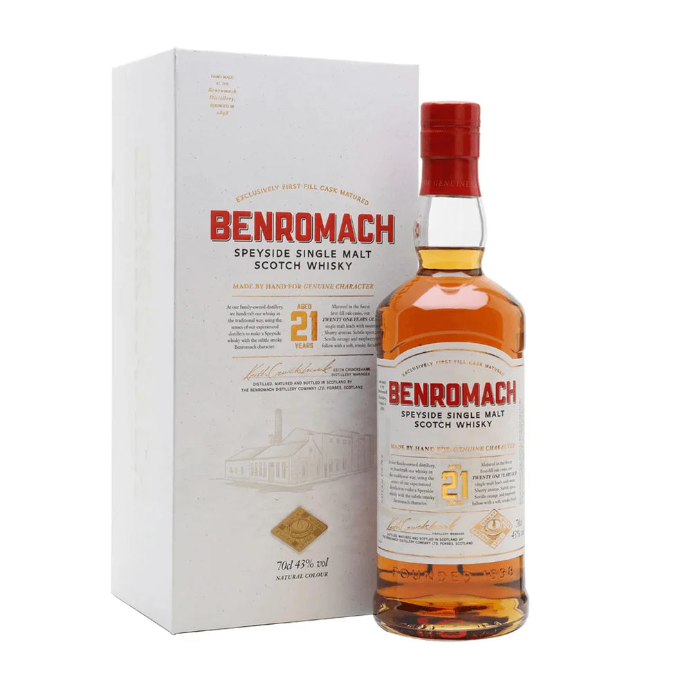 Benromach 21 Year Old Speyside Single Malt Scotch Whisky 700ml