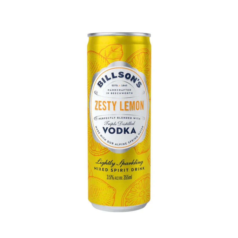 Billson's Vodka With Zesty Lemon 355ml
