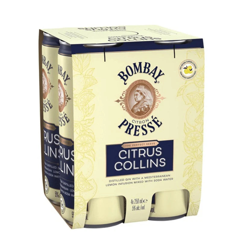 Bombay Sapphire Citrus Collins Cans 250mL