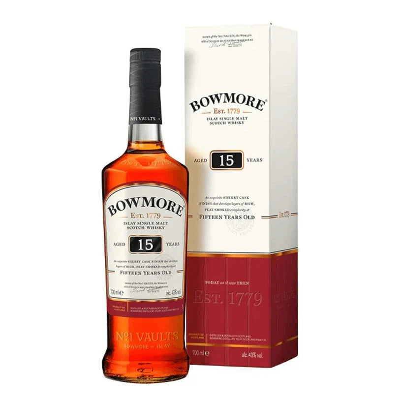 Bowmore 15 Year Old Single Malt Scotch Whisky 700mL