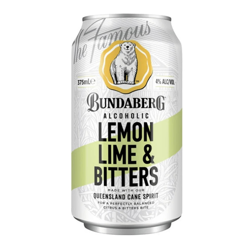 Bundaberg Alcoholic Lemon Lime Bitters Can 375ml
