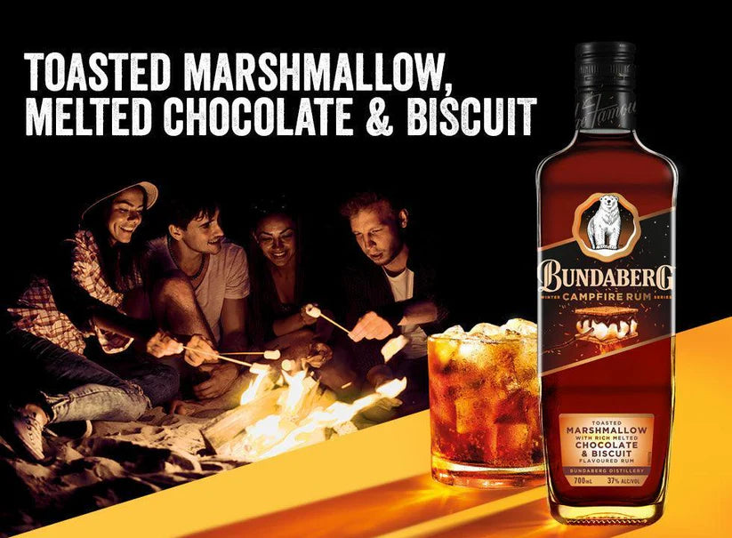 Bundaberg Campfire Rum Toasted Marshmallow, Melted Chocolate & Biscuit 700ml