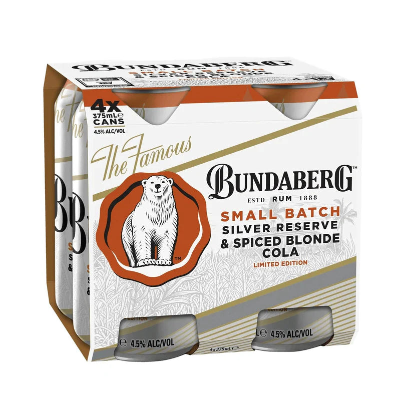 Bundaberg Small Batch Silver Reserve & Spiced Blonde Cola 375ml