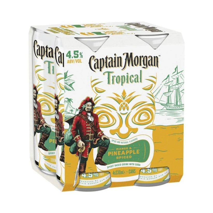 Captain Morgan Tropical Mango & Pineapple Soda 330ml