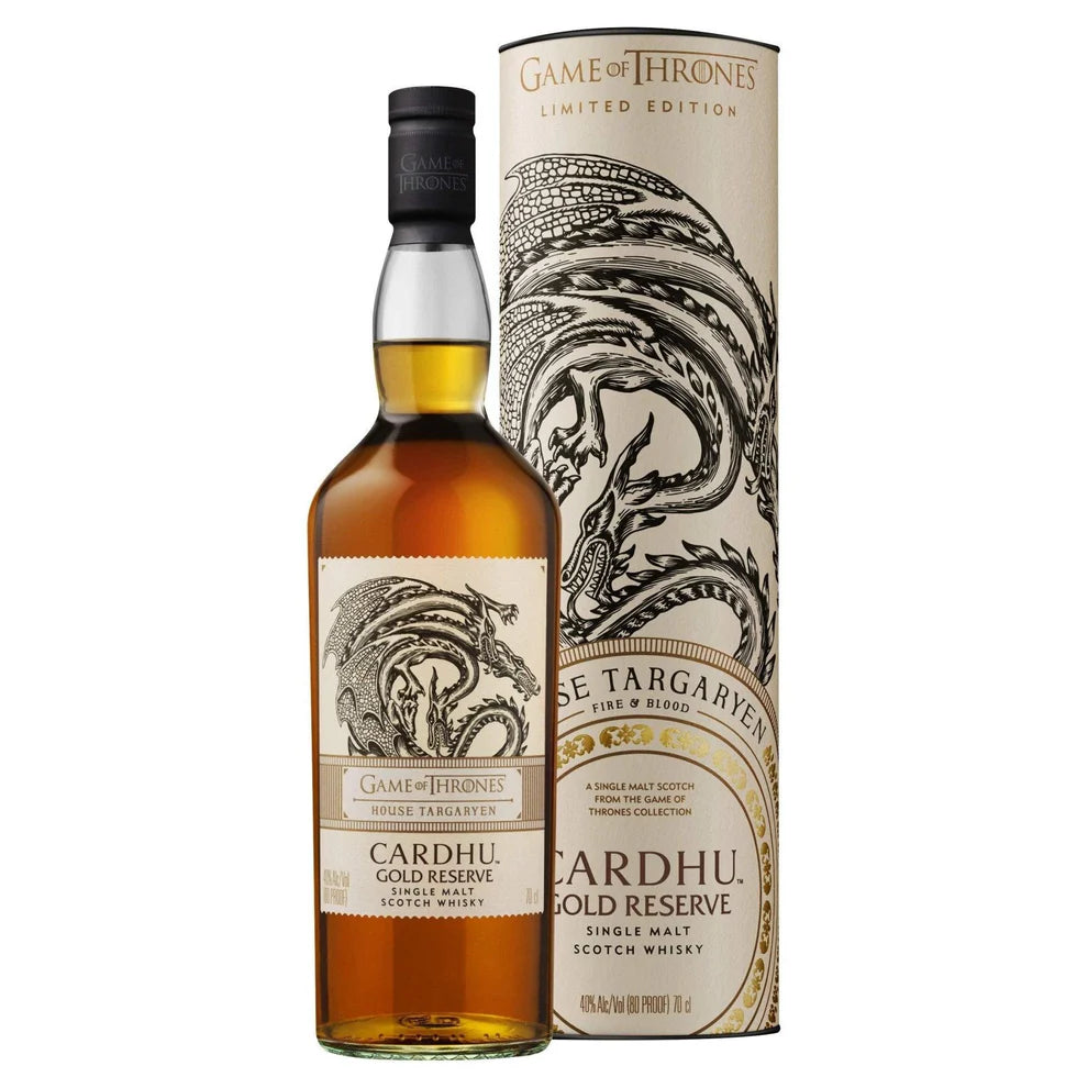 Cardhu Gold Reserve Game Of Thrones House Targaryen Limited Edition Single Malt Scotch Whisky 700ml