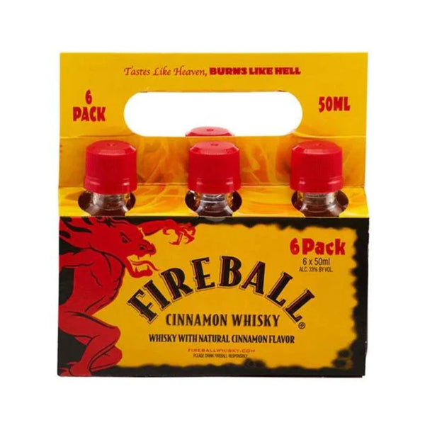 Fireball 6 Pack Carrier Cinnamon Whisky 50ml