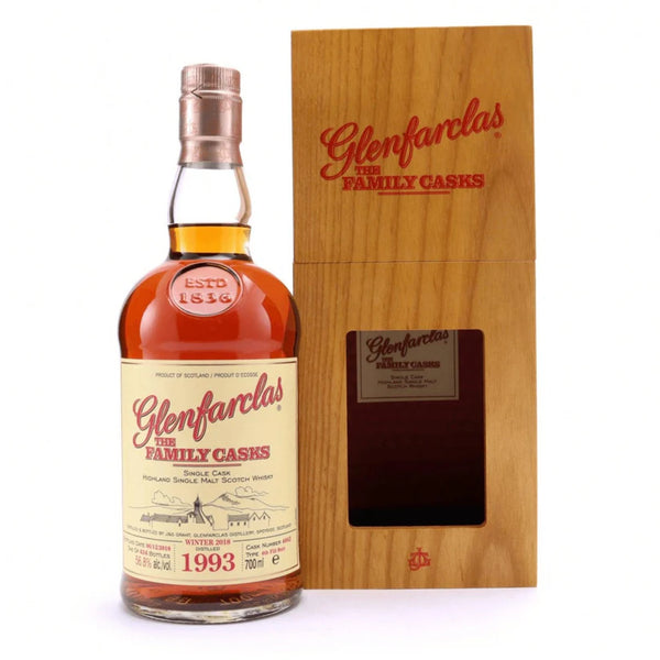 Glenfarclas Family Casks 1993 Single Malt Whisky Wooden Gift Box 700mL