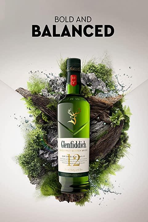 Glenfiddich 12 Year Old Single Malt Scotch Whisky 700mL