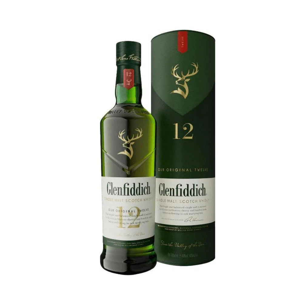 Glenfiddich 12 Year Old Single Malt Scotch Whisky 700mL