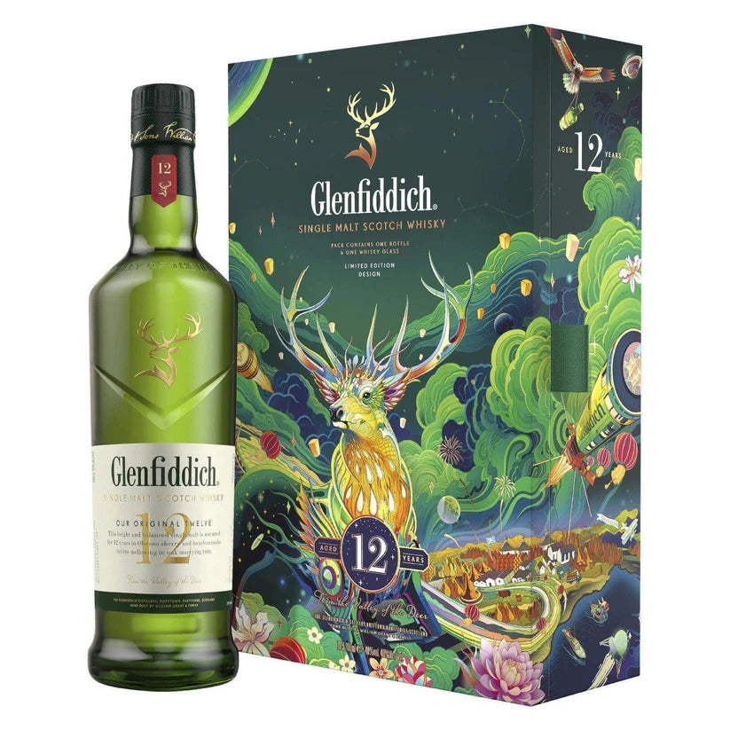 Glenfiddich 12 Year Old Single Malt Scotch Whisky LNY Limited Edition Design