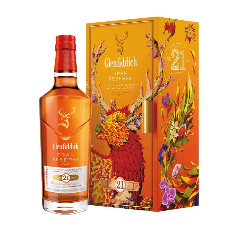 Glenfiddich 21 Year Old Single Malt Scotch Whisky LNY Limited Edition Design 2024
