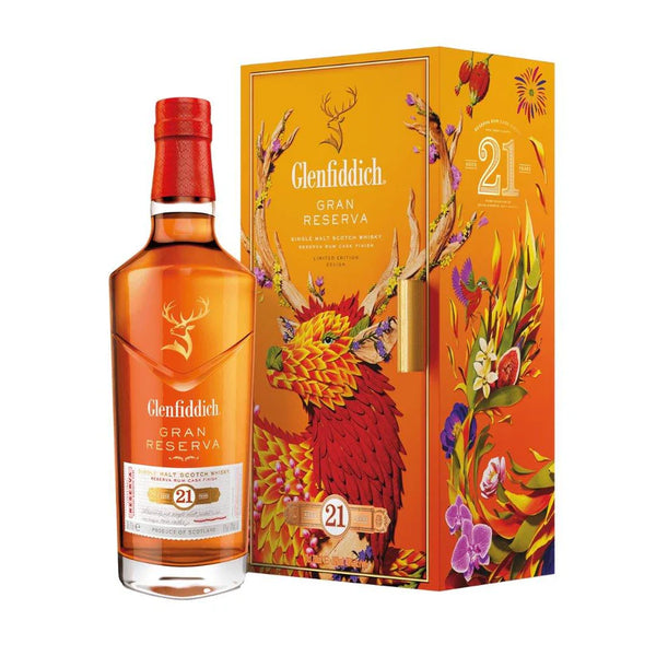 Glenfiddich 21 Year Old Single Malt Scotch Whisky LNY Limited Edition Design 2024