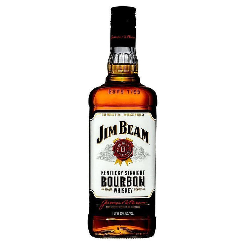 Jim Beam White Label Kentucky Straight Bourbon Whiskey 1L