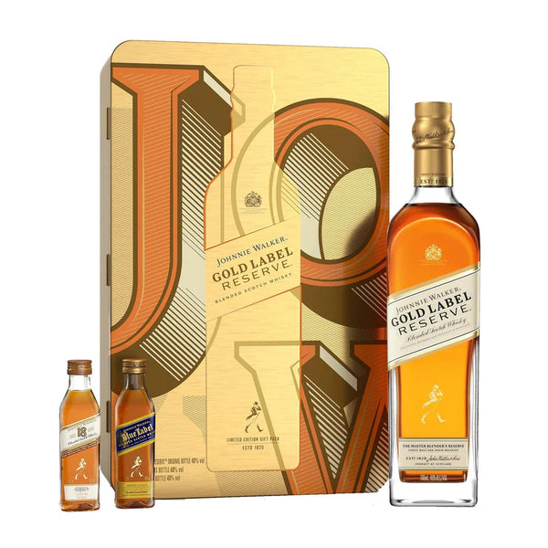 Johnnie Walker Gold Label Reserve Blended Scotch Whisky 700ml + Minis Gift Pack