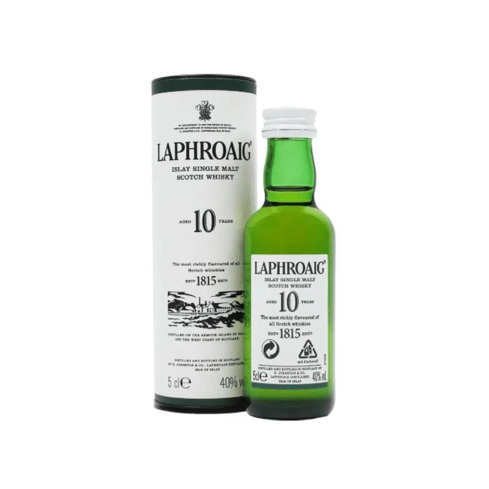 Laphroaig 10 Year Old Single Malt Scotch Whisky Mini 50ml