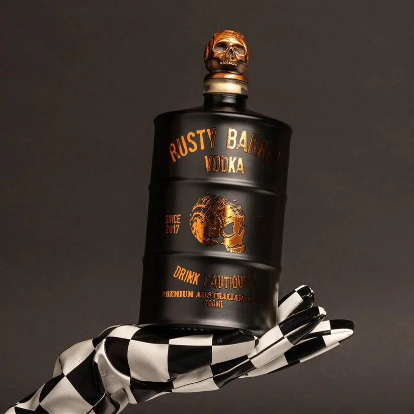 Rusty Barrel Vodka ﻿﻿J﻿erry Can Limited Edition Gift Pack (Black) 700ml