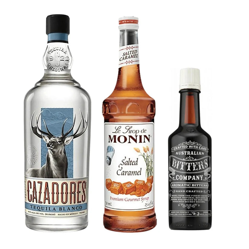 Salted Caramel Tequila Old Fashioned cocktail Set