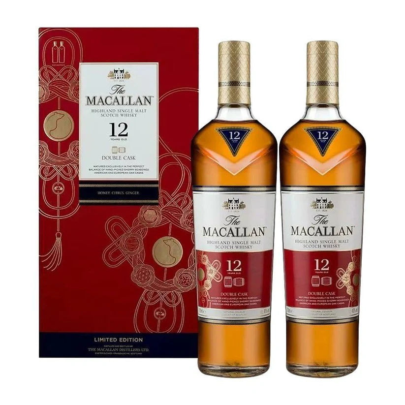 The Macallan 12 YO Gift Pack Year Of The Rat (2020) 2 X 700mL