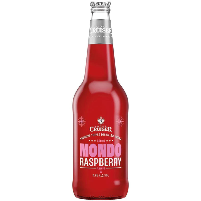 Vodka Cruiser Mondo Raspberry Longneck Bottle 600m